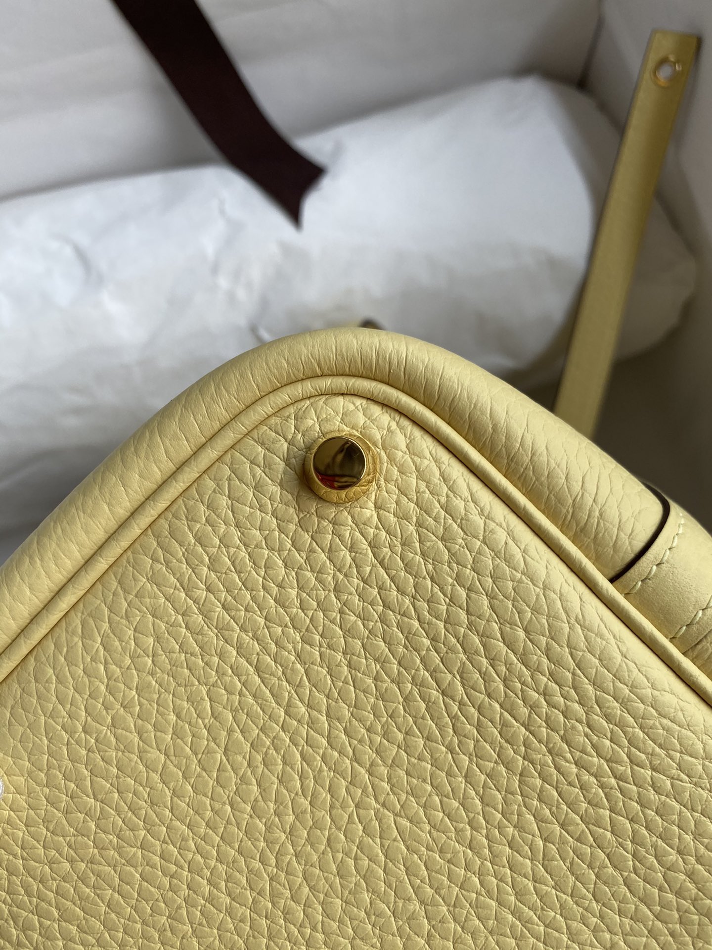 Hermes Picotin Lock 22 Bag In Jaune Poussin Clemence Leather